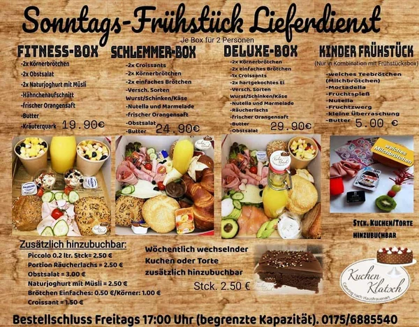 Sonntags-Frühstück-Lieferdienst